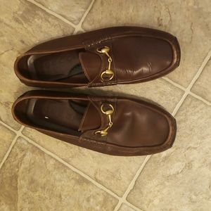 Men's Gucci Brown Leather Driving Loafers